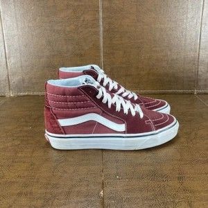 Vans Sk8 Hi Burgundy Maroon Sneakers Shoes, Women’s Size 7